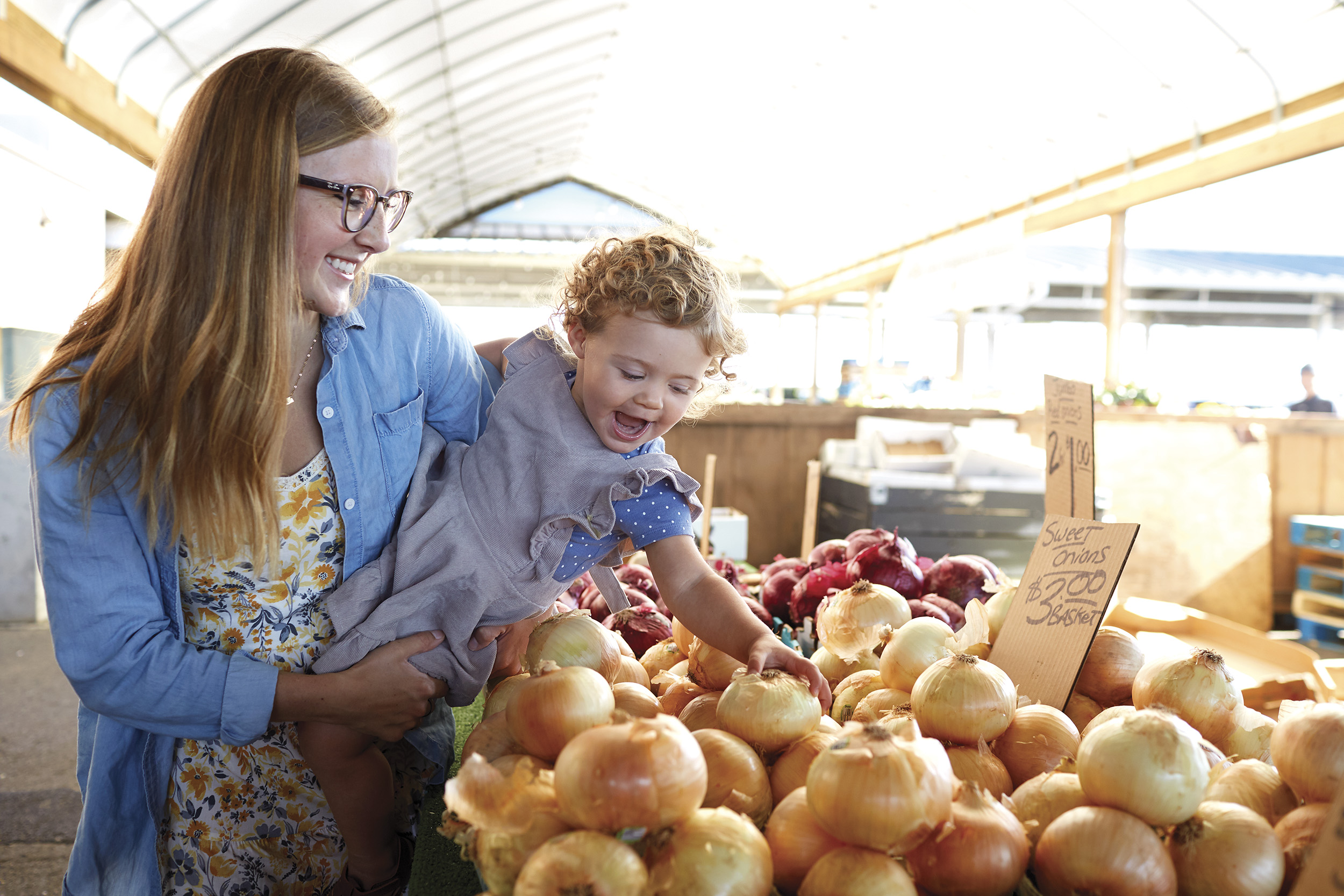 Family Picking out Produce